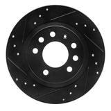 R1 Concepts 06-10 Pontiac Solstice Rear Left Drilled & Slotted Black Brake Rotor by R1 Concepts RNC-633-53006L