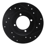R1 Concepts 88-93 Ford Festiva Front Left Drilled & Slotted Black Brake Rotor by R1 Concepts RNC-633-54000L