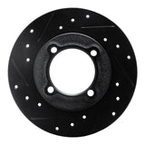 R1 Concepts 88-93 Ford Festiva Front Left Drilled & Slotted Black Brake Rotor by R1 Concepts RNC-633-54000L