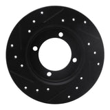 R1 Concepts 88-93 Ford Festiva Front Right Drilled & Slotted Black Brake Rotor by R1 Concepts RNC-633-54000R
