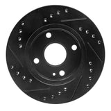R1 Concepts 90-01 Ford Escort Front Right Drilled & Slotted Black Brake Rotor by R1 Concepts RNC-633-54001R