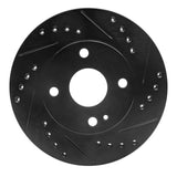 R1 Concepts 90-01 Ford Escort Front Right Drilled & Slotted Black Brake Rotor by R1 Concepts RNC-633-54001R