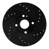 R1 Concepts 90-03 Ford Escort Front Left Drilled & Slotted Black Brake Rotor by R1 Concepts RNC-633-54002L