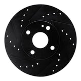 R1 Concepts 90-03 Ford Escort Front Left Drilled & Slotted Black Brake Rotor by R1 Concepts RNC-633-54002L