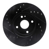 R1 Concepts 90-03 Ford Escort Front Right Drilled & Slotted Black Brake Rotor by R1 Concepts RNC-633-54002R