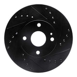 R1 Concepts 90-03 Ford Escort Front Right Drilled & Slotted Black Brake Rotor by R1 Concepts RNC-633-54002R