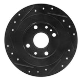 R1 Concepts 1990-2003 Ford Escort Rear Right Drilled & Slotted Black Brake Rotor by R1 Concepts RNC-633-54003R