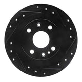 R1 Concepts 1990-2003 Ford Escort Rear Right Drilled & Slotted Black Brake Rotor by R1 Concepts RNC-633-54003R