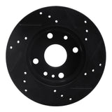 R1 Concepts 94-97 Ford Aspire Front Left Drilled & Slotted Black Brake Rotor by R1 Concepts RNC-633-54004L