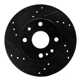 R1 Concepts 94-97 Ford Aspire Front Left Drilled & Slotted Black Brake Rotor by R1 Concepts RNC-633-54004L