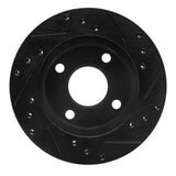 R1 Concepts 81-94 Ford Escort Front Left Drilled & Slotted Black Brake Rotor by R1 Concepts RNC-633-54007L