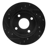 R1 Concepts 81-94 Ford TEMPO Front Right Drilled & Slotted Black Brake Rotor by R1 Concepts RNC-633-54007R