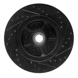 R1 Concepts 68-73 Ford Mustang Front Left Drilled & Slotted Black Brake Rotor by R1 Concepts RNC-633-54008L