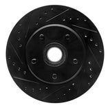 R1 Concepts 68-73 Ford Mustang Front Left Drilled & Slotted Black Brake Rotor by R1 Concepts RNC-633-54008L