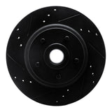 R1 Concepts 70-72 Ford Galaxie 500 Front Left Drilled & Slotted Black Brake Rotor