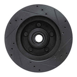 R1 Concepts 73-73 Ford Gran Torino Front Left Drilled & Slotted Black Brake Rotor by R1 Concepts RNC-633-54011L