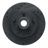 R1 Concepts 73-73 Ford Gran Torino Front Left Drilled & Slotted Black Brake Rotor by R1 Concepts RNC-633-54011L