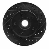 R1 Concepts 74-80 Ford Granada Front Right Drilled & Slotted Black Brake Rotor by R1 Concepts RNC-633-54014R