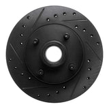 R1 Concepts 78-93 Ford Fairmont Front Left Drilled & Slotted Black Brake Rotor by R1 Concepts RNC-633-54015L