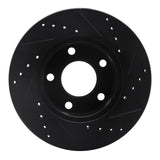 R1 Concepts 75-80 Ford Granada Left Rear Drilled & Slotted Black Brake Rotor by R1 Concepts RNC-633-54017D