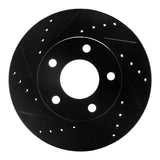 R1 Concepts 75-80 Ford Granada Left Rear Drilled & Slotted Black Brake Rotor by R1 Concepts RNC-633-54017D