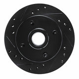 R1 Concepts 79-81 Ford Mustang Front Left Drilled & Slotted Black Brake Rotor by R1 Concepts RNC-633-54018L
