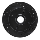 R1 Concepts 79-81 Ford Mustang Front Right Drilled & Slotted Black Brake Rotor by R1 Concepts RNC-633-54018R