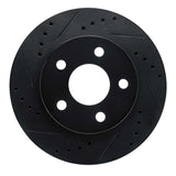 R1 Concepts 86-92 Ford Taurus SHO Front Left Drilled & Slotted Black Brake Rotor by R1 Concepts RNC-633-54022L