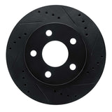 R1 Concepts 86-92 Ford Taurus SHO Front Right Drilled & Slotted Black Brake Rotor by R1 Concepts RNC-633-54022R