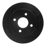 R1 Concepts 87-93 Mercury Cougar Rear Left Drilled & Slotted Black Brake Rotor by R1 Concepts RNC-633-54023L