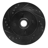 R1 Concepts 87-93 Ford Mustang Front Left Drilled & Slotted Black Brake Rotor by R1 Concepts RNC-633-54026L