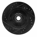 R1 Concepts 87-93 Ford Mustang Front Right Drilled & Slotted Black Brake Rotor by R1 Concepts RNC-633-54026R