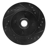 R1 Concepts 87-93 Ford Mustang Front Right Drilled & Slotted Black Brake Rotor by R1 Concepts RNC-633-54026R