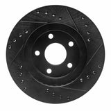 R1 Concepts 89-90 Ford Thunderbird Front Left Drilled & Slotted Black Brake Rotor by R1 Concepts RNC-633-54027L