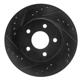 R1 Concepts 89-90 Ford Thunderbird Front Left Drilled & Slotted Black Brake Rotor by R1 Concepts RNC-633-54027L
