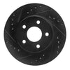 R1 Concepts 89-90 Ford Thunderbird Front Left Drilled & Slotted Black Brake Rotor