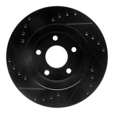 R1 Concepts 89-90 Ford Thunderbird Front Right Drilled & Slotted Black Brake Rotor by R1 Concepts RNC-633-54027R