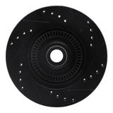 R1 Concepts 87-88 Ford Thunderbird Front Left Drilled & Slotted Black Brake Rotor by R1 Concepts RNC-633-54028L