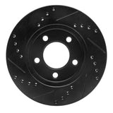 R1 Concepts 70-93 Ford Taurus (Excl SHO) Front Right Drilled & Slotted Black Brake Rotor by R1 Concepts RNC-633-54029R