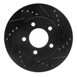 R1 Concepts 70-93 Ford Taurus (Excl SHO) Front Right Drilled & Slotted Black Brake Rotor by R1 Concepts RNC-633-54029R