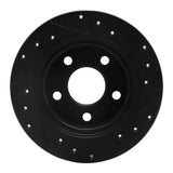 R1 Concepts 93-05 Ford Taurus SHO Rear Left Drilled & Slotted Black Brake Rotor by R1 Concepts RNC-633-54032L