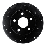R1 Concepts 93-05 Ford Taurus SHO Rear Left Drilled & Slotted Black Brake Rotor by R1 Concepts RNC-633-54032L