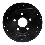 R1 Concepts 93-05 Ford Taurus (Excl SHO) Rear Right Drilled & Slotted Black Brake Rotor by R1 Concepts RNC-633-54032R