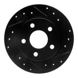 R1 Concepts 93-05 Ford Taurus (Excl SHO) Rear Right Drilled & Slotted Black Brake Rotor by R1 Concepts RNC-633-54032R