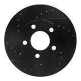R1 Concepts 94-04 Ford Mustang Front Left Drilled & Slotted Black Brake Rotor by R1 Concepts RNC-633-54033L
