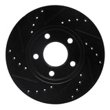 R1 Concepts 94-04 Ford Mustang Front Right Drilled & Slotted Black Brake Rotor by R1 Concepts RNC-633-54033R
