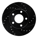 R1 Concepts 94-04 Ford Mustang Front Right Drilled & Slotted Black Brake Rotor by R1 Concepts RNC-633-54033R