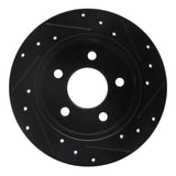 R1 Concepts 94-04 Ford Mustang Rear Left Drilled & Slotted Black Brake Rotor by R1 Concepts RNC-633-54034L