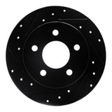 R1 Concepts 94-04 Ford Mustang Rear Left Drilled & Slotted Black Brake Rotor by R1 Concepts RNC-633-54034L