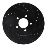 R1 Concepts 93-07 Ford Thunderbird Front Left Drilled & Slotted Black Brake Rotor by R1 Concepts RNC-633-54038L